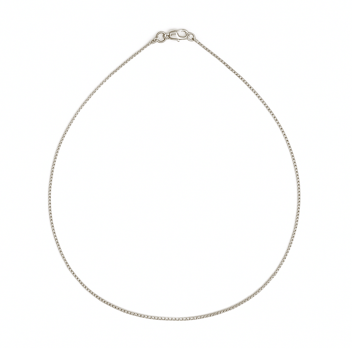 Catenella in acciaio inossidabile per collane con chiusura a moschettone - 55cm - Clorophilla Shop