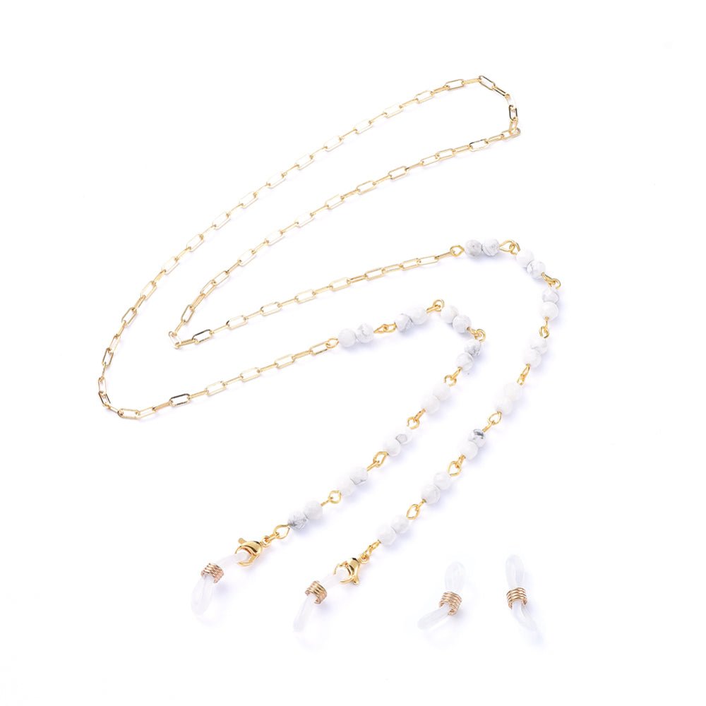 CATENELLA OCCHIALI CON HOWLITE - Calma ed equilibrio - Clorophilla Shop