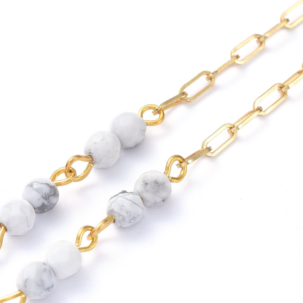 CATENELLA OCCHIALI CON HOWLITE - Calma ed equilibrio - Clorophilla Shop