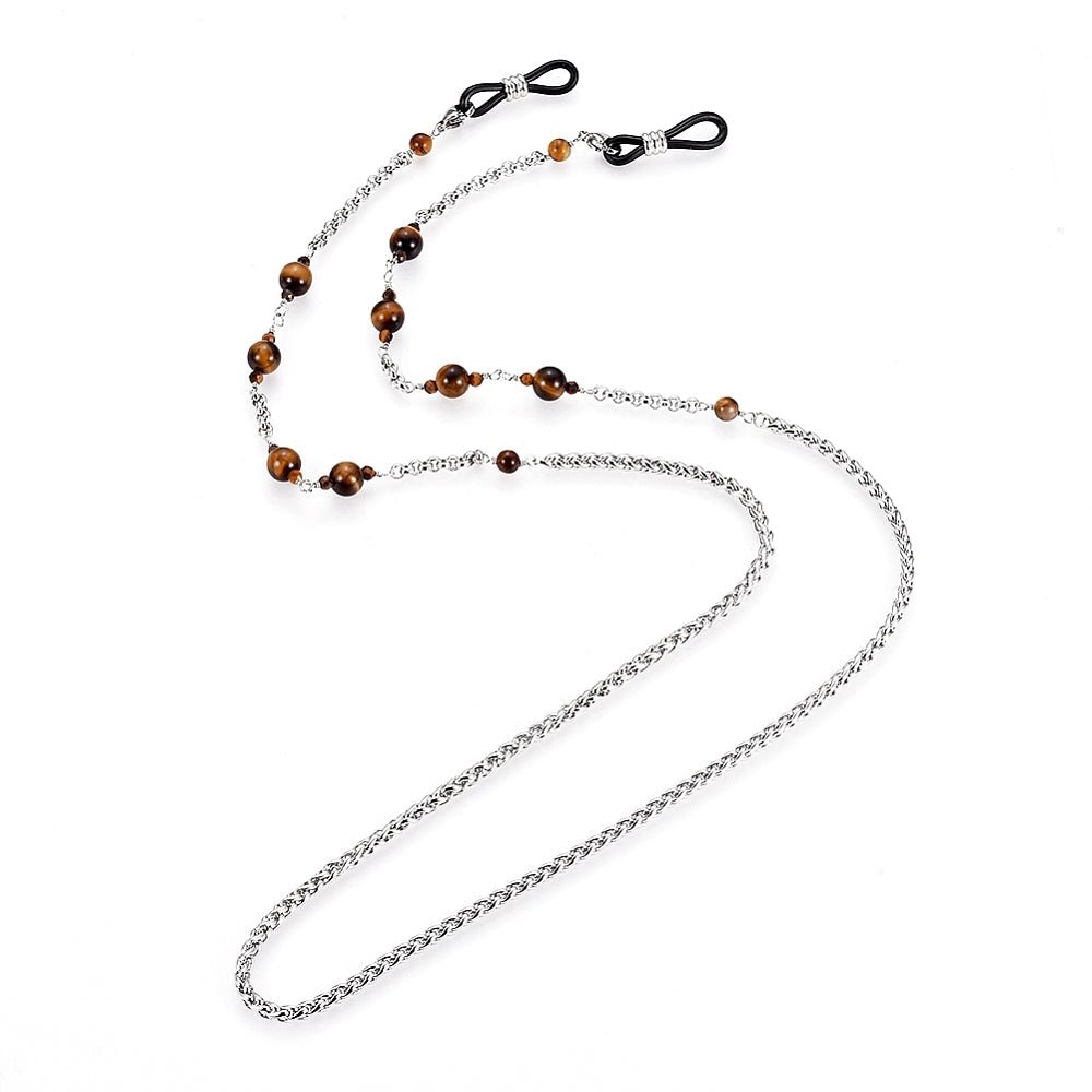 CATENELLA OCCHIALI CON OCCHIO DI TIGRE - Forza e coraggio - Clorophilla Shop
