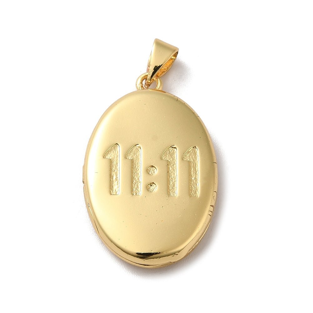 CIONDOLO 11:11 APRIBILE PLACCATO ORO 18k - Risveglio spirituale e allineamento - Clorophilla Shop