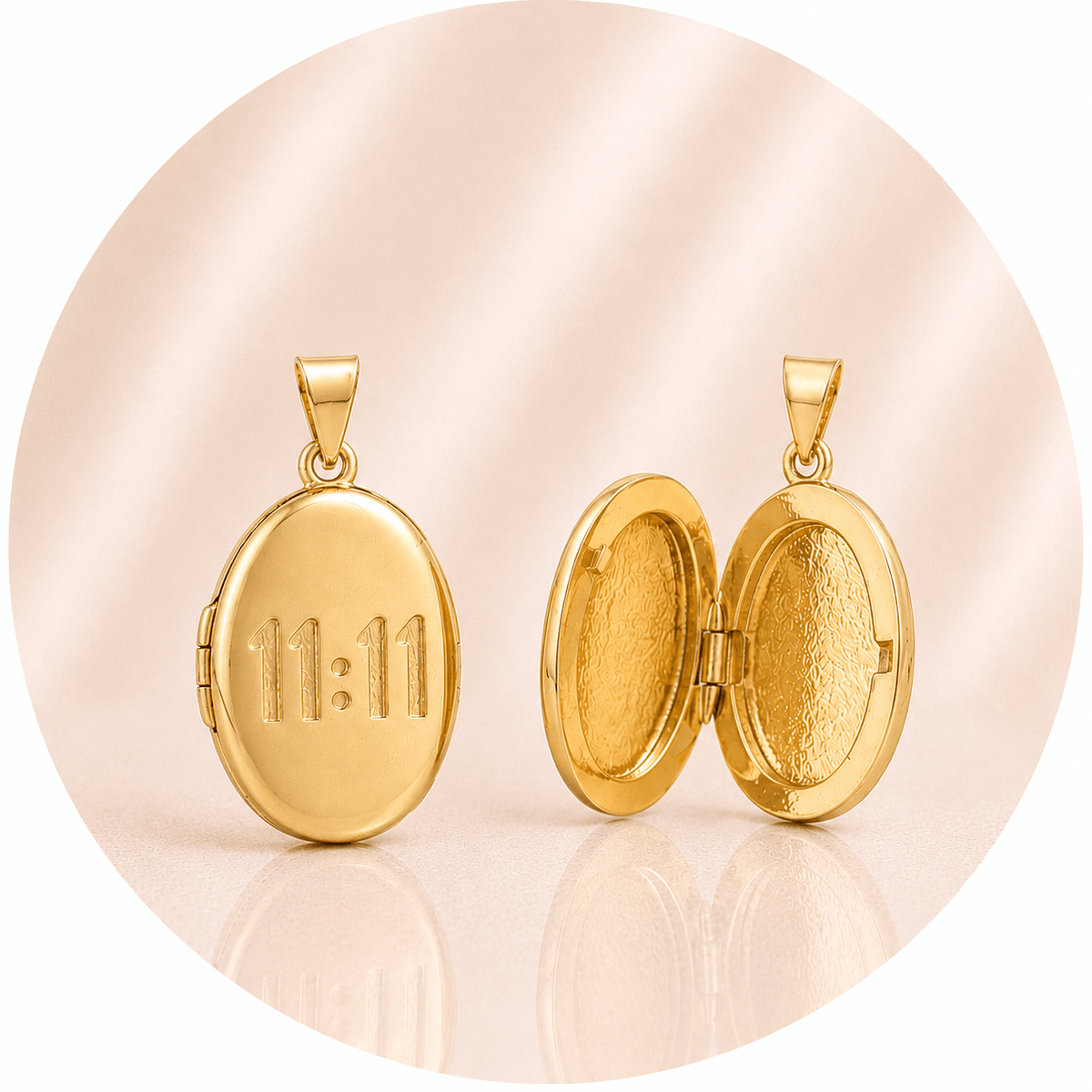 CIONDOLO 11:11 APRIBILE PLACCATO ORO 18k - Risveglio spirituale e allineamento - Clorophilla Shop