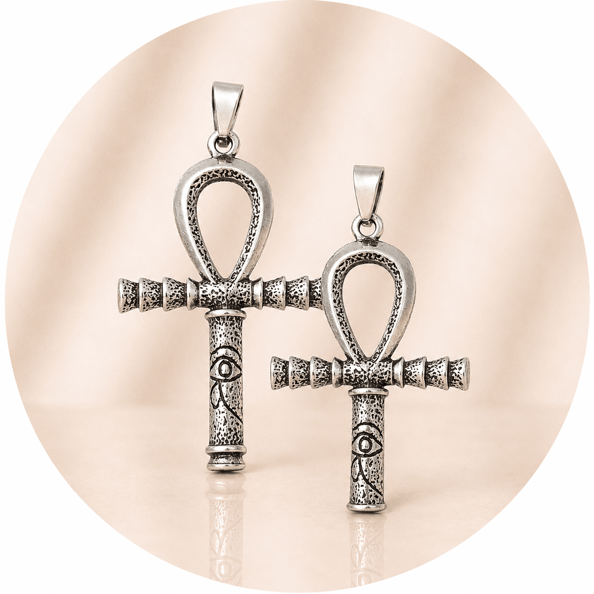 CIONDOLO CROCE ANKH OCCHIO DI HORUS - Protezione e buon auspicio - Clorophilla Shop