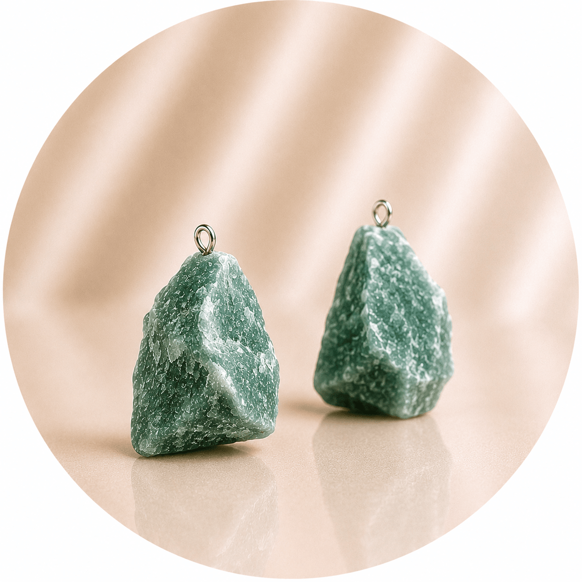 CIONDOLO IN AVVENTURINA VERDE GREZZA - Fortuna, equilibrio e benessere - Clorophilla Shop