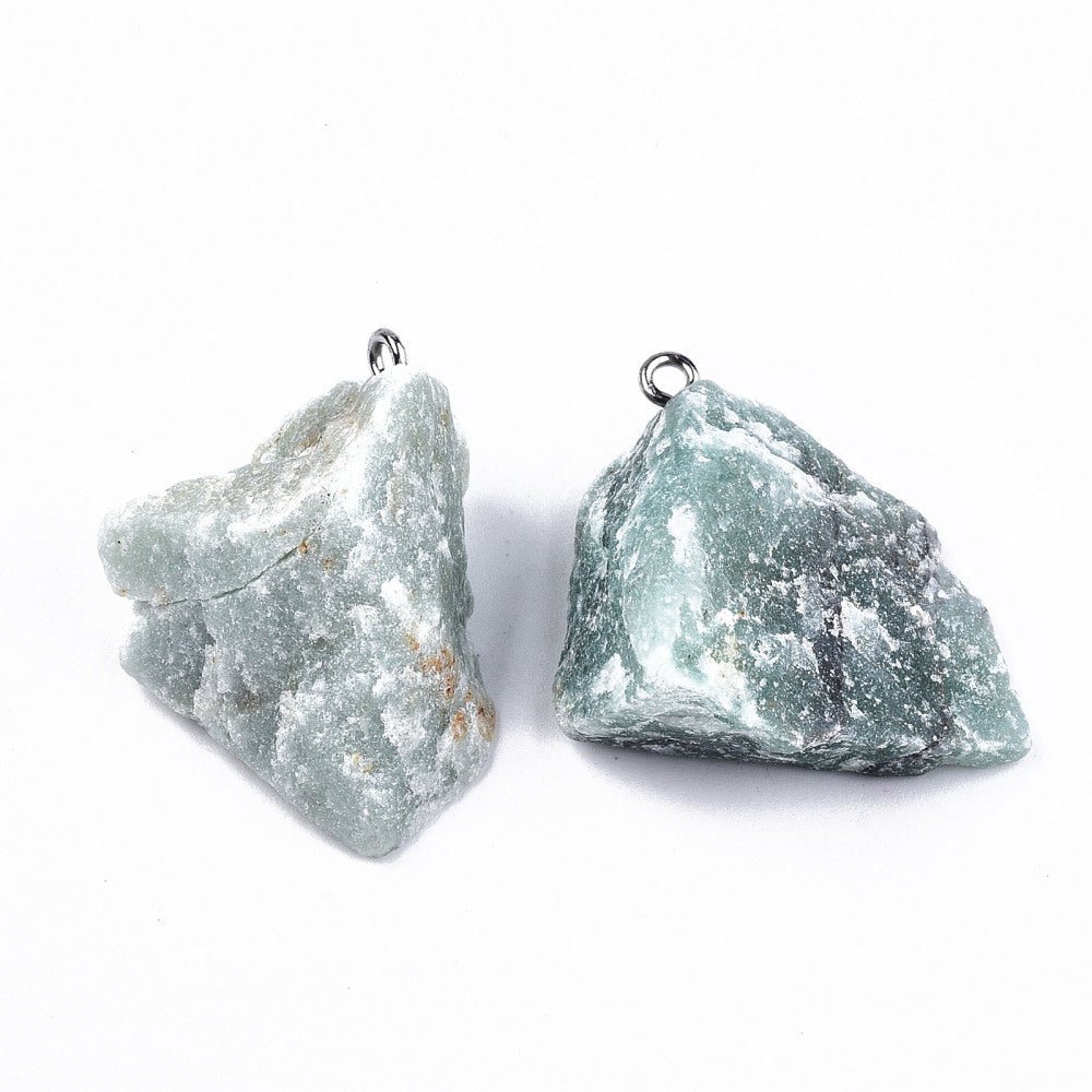 CIONDOLO IN AVVENTURINA VERDE GREZZA - Fortuna, equilibrio e benessere - Clorophilla Shop