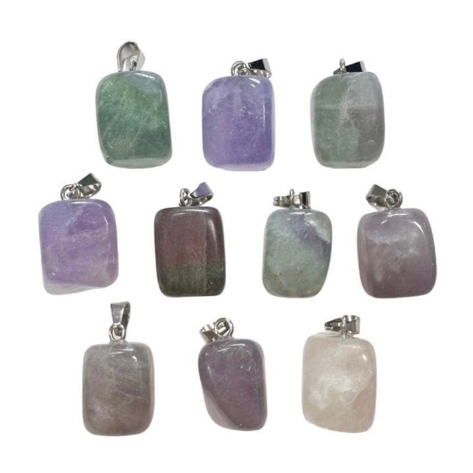CIONDOLO IN FLUORITE BURATTATA - Chiarezza mentale, concentrazione e crescita personale - Clorophilla Shop