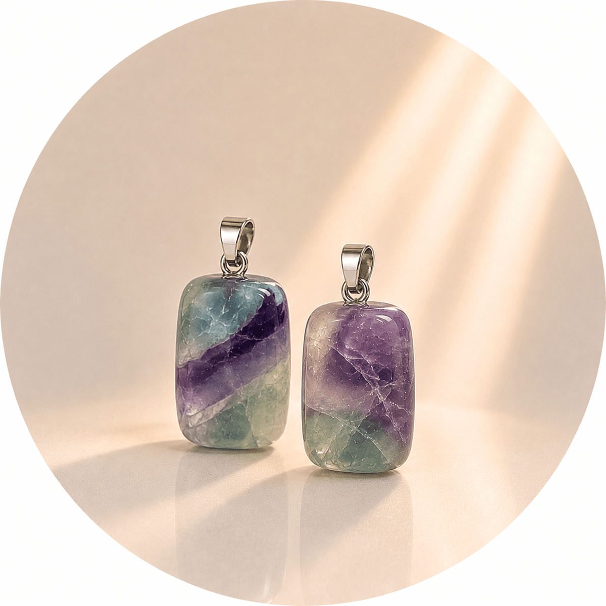CIONDOLO IN FLUORITE BURATTATA - Chiarezza mentale, concentrazione e crescita personale - Clorophilla Shop