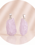 CIONDOLO IN KUNZITE GREZZA - Amore e guarigione emotiva - Clorophilla Shop