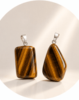 CIONDOLO IN OCCHIO DI TIGRE BURATTATO - Forza e Coraggio - Clorophilla Shop