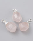 Ciondolo in Quarzo Rosa Naturale sfaccettato – Amore e Armonia Emotiva - Clorophilla Shop