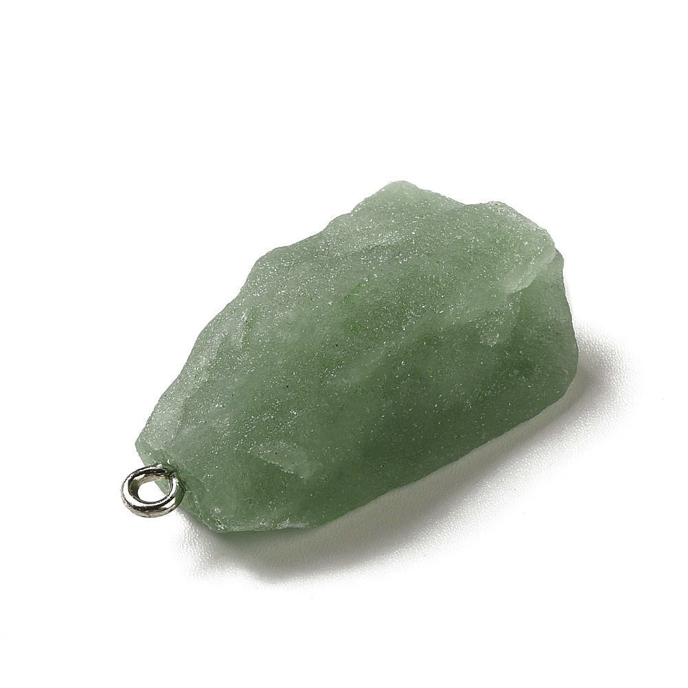 CIONDOLO IN QUARZO VERDE GREZZO - Benessere, equilibrio e rinnovamento - Clorophilla Shop