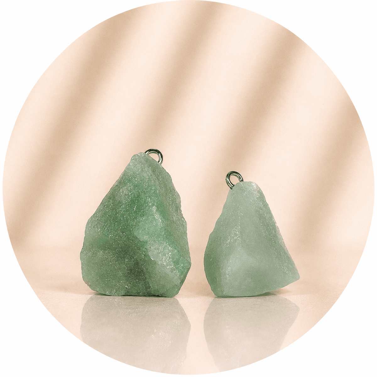 CIONDOLO IN QUARZO VERDE GREZZO - Benessere, equilibrio e rinnovamento - Clorophilla Shop