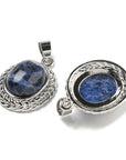 CIONDOLO INTRECCIO IN SODALITE - Calma mentale, chiarezza e comunicazione - Clorophilla Shop