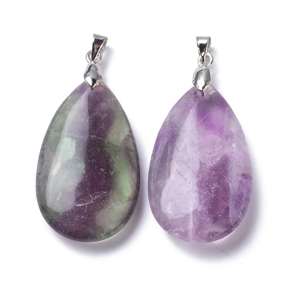 CIONDOLO LACRIMA IN FLUORITE - Chiarezza mentale, concentrazione e crescita personale - Clorophilla Shop
