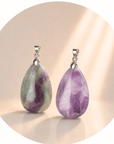 CIONDOLO LACRIMA IN FLUORITE - Chiarezza mentale, concentrazione e crescita personale - Clorophilla Shop