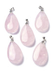 CIONDOLO LACRIMA IN QUARZO ROSA - Amore e armonia - Clorophilla Shop
