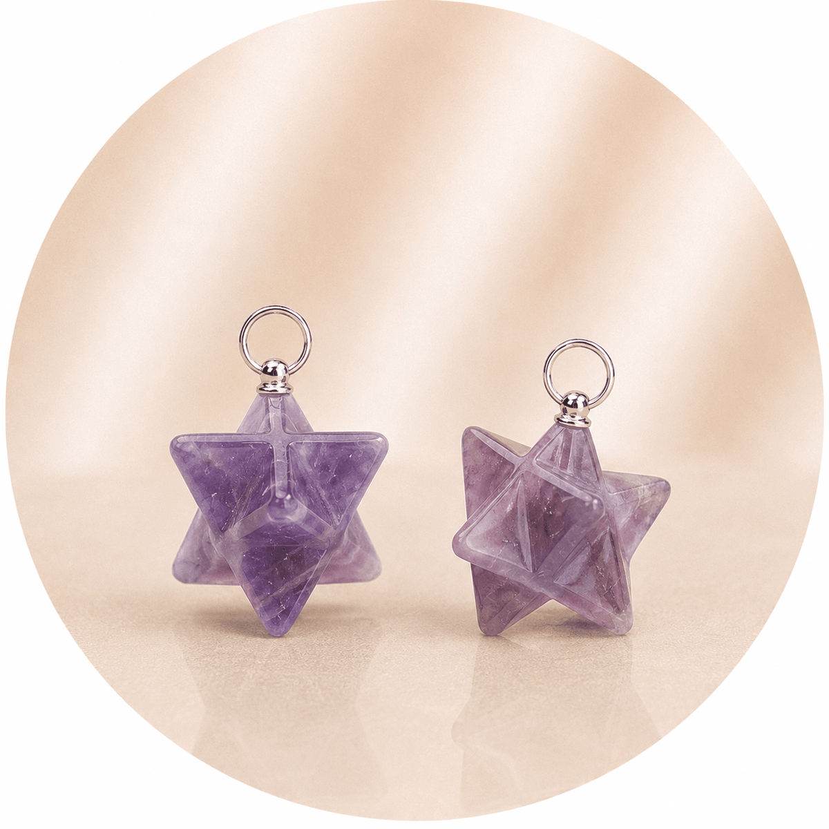 CIONDOLO MERKABA IN AMETISTA - Calma e rilassamento - Clorophilla Shop