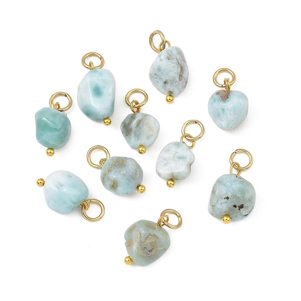 Ciondolo Mini in Pepita di Larimar Naturale - Serenità ed equilibrio - Clorophilla Shop