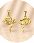 CIONDOLO OCCHIO DI HORUS CON STRASS - Protezione, intuizione e vigilanza - Clorophilla Shop