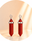 CIONDOLO PRISMA IN DIASPRO ROSSO - Forza, coraggio e radicamento - Clorophilla Shop