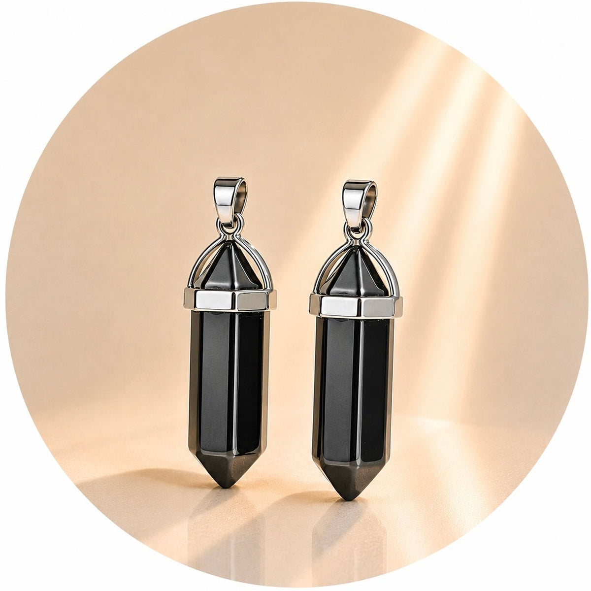 CIONDOLO PRISMA IN EMATITE - Radicamento, forza interiore e protezione - Clorophilla Shop
