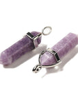 CIONDOLO PRISMA IN LEPIDOLITE - Calma, equilibrio emotivo e serenità - Clorophilla Shop