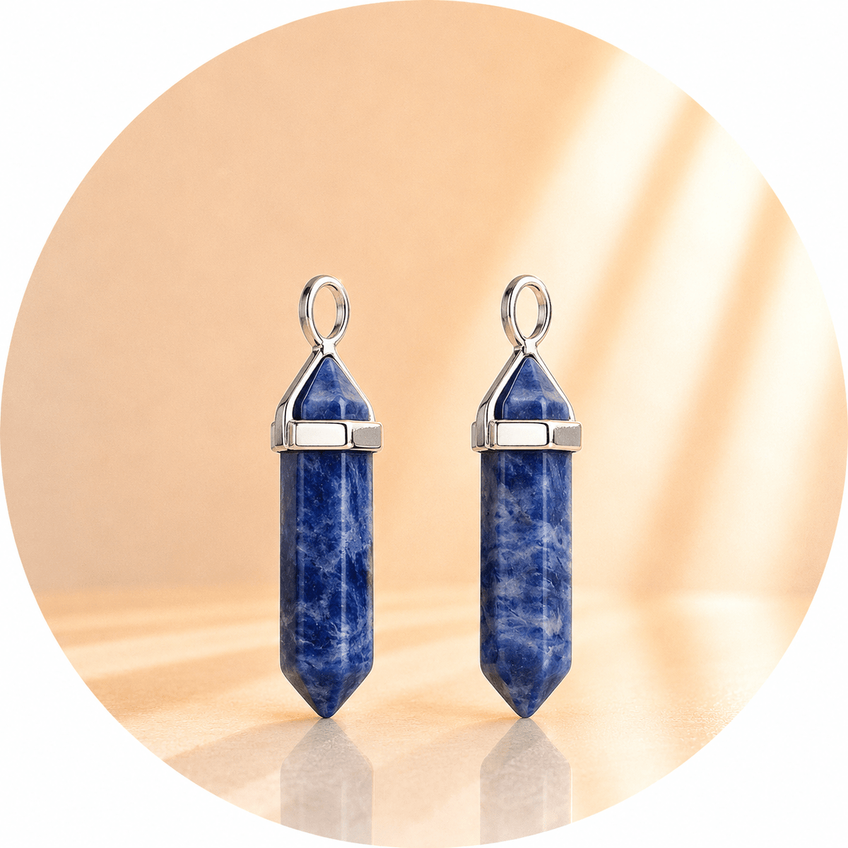 CIONDOLO PRISMA IN SODALITE - Calma mentale, chiarezza e comunicazione - Clorophilla Shop