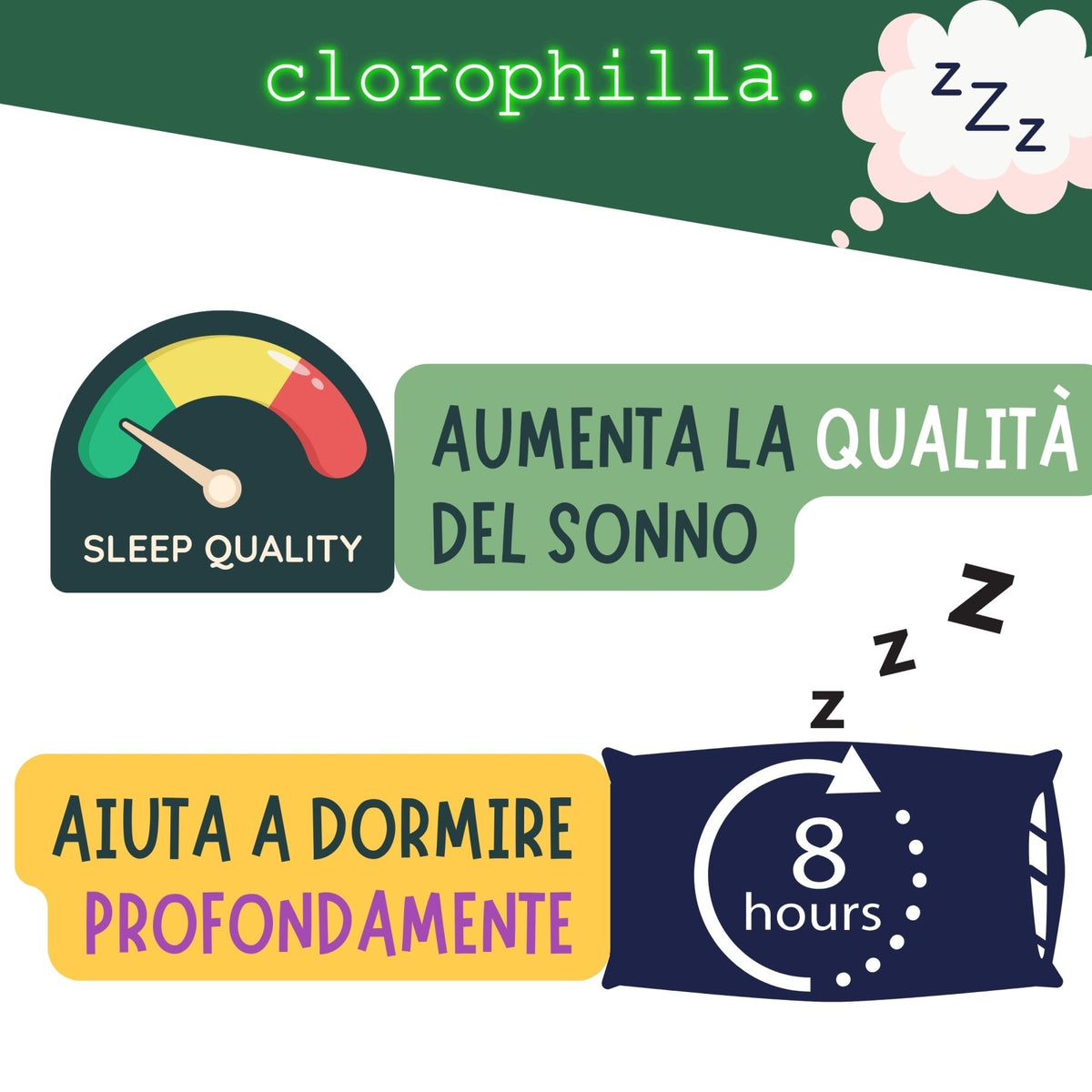 Clorophilla - DORMI BENE Spray per cuscino rilassante, calmante notte - 100ml - Clorophilla Shop