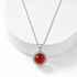 COLLANA CON CORNIOLA E ZIRCONI IN ARGENTO 925 - Motivazione e coraggio - Clorophilla Shop
