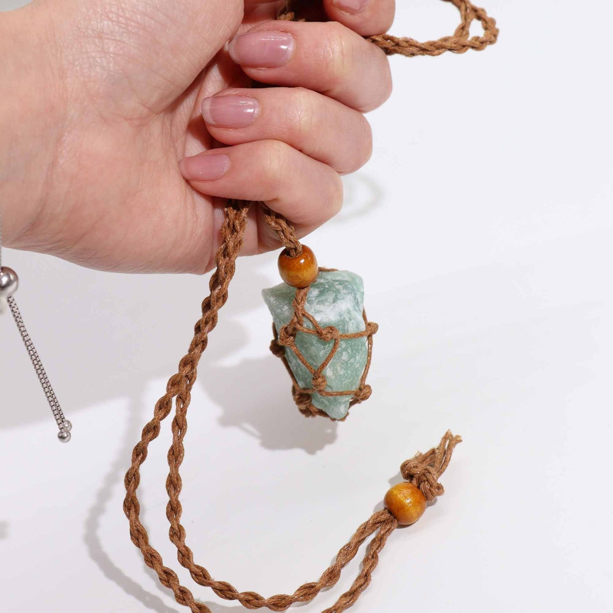 COLLANA CON GABBIETTA PER PIETRE - Marrone - Clorophilla Shop