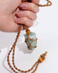 COLLANA CON GABBIETTA PER PIETRE - Marrone - Clorophilla Shop