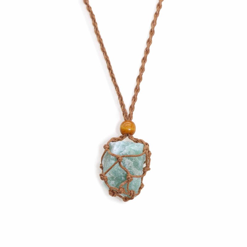 COLLANA CON GABBIETTA PER PIETRE - Marrone - Clorophilla Shop