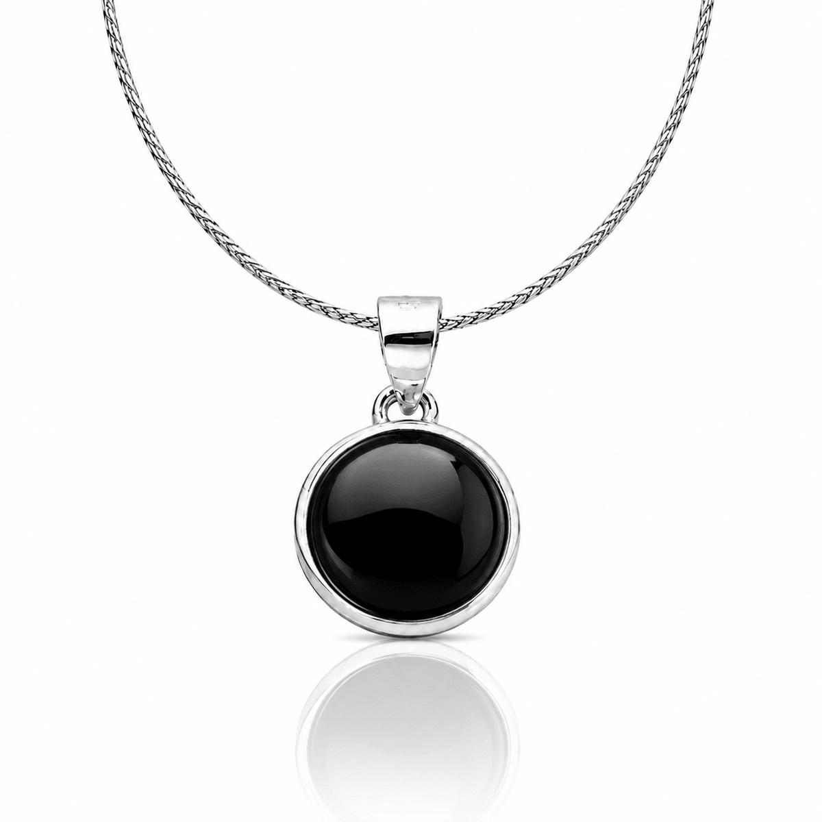 Collana con Ossidiana Nera in Argento Sterling 925 – Introspezione e protezione - Clorophilla Shop
