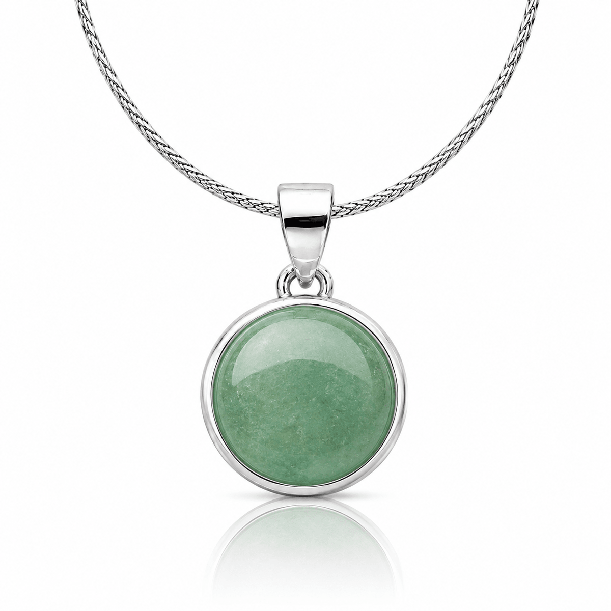 Collana con pendente in Avventurina Verde - Argento 925 - Clorophilla Shop