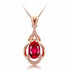 COLLANA CON TORMALINA ROSSA IN ARGENTO 925 PLACCATO ORO ROSA - Energia del cuore, vitalità e passione - Clorophilla Shop
