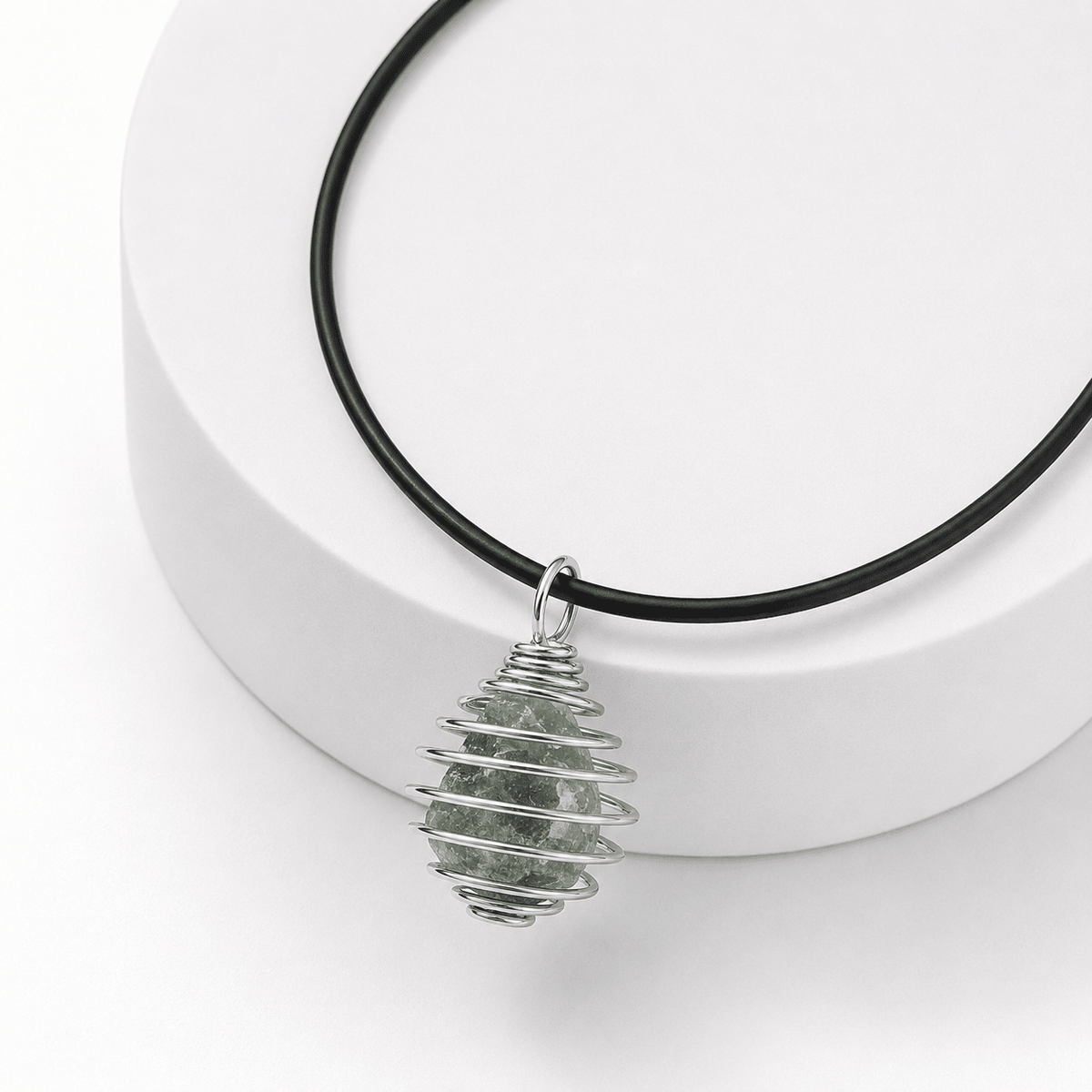 COLLANA GABBIETTA CON QUARZO VERDE - Rinnovamento e crescita personale - Clorophilla Shop