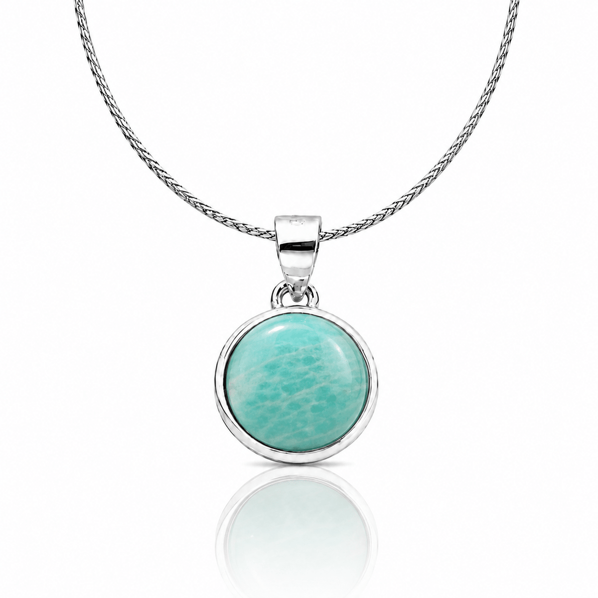 COLLANA IN AMAZZONITE ARGENTO 925 - Calma, comunicazione e armonia interiore - Clorophilla Shop