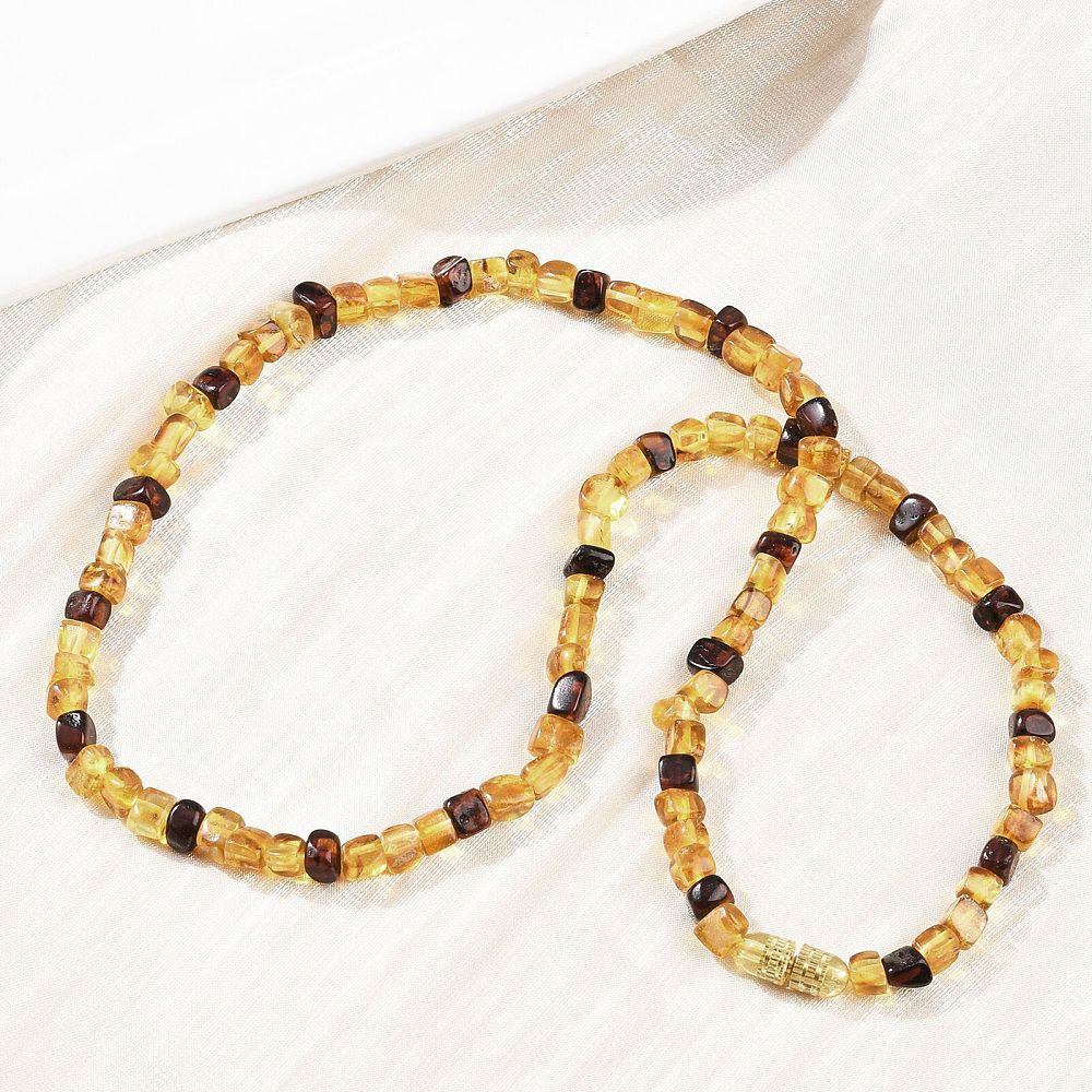 COLLANA IN AMBRA naturale 50cm - Talismano di protezione - Clorophilla Shop