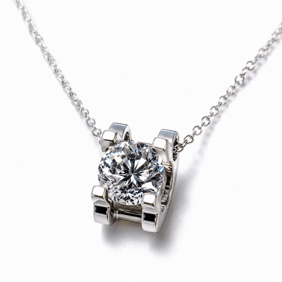 COLLANA IN MOISSANITE ARGENTO 925 – Chiarezza e determinazione - Clorophilla Shop