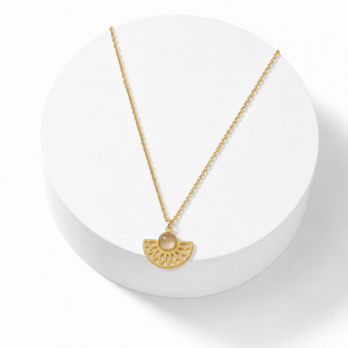COLLANA IN QUARZO ROSA AZTECO - Amore e armonia - Clorophilla Shop