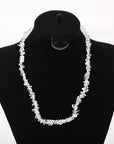 Collana in scaglie di pietra naturale - Cristallo di Rocca - Clorophilla Shop