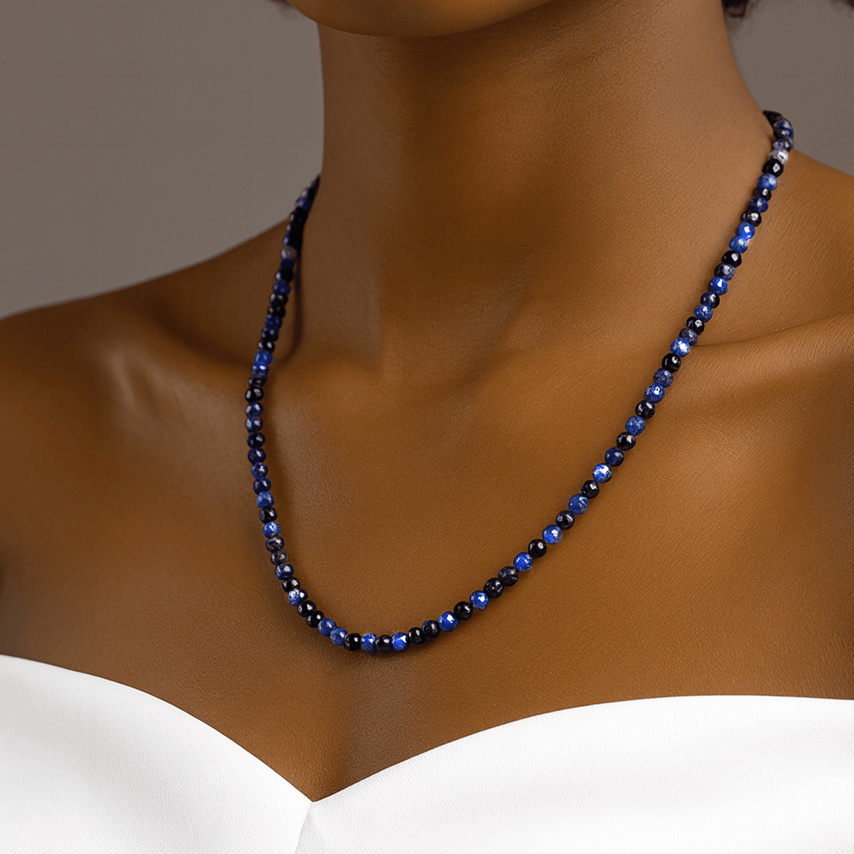 Collana in TANZANITE naturale e Tormalina - Protettiva e trasformativa - Clorophilla Shop
