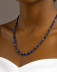 Collana in TANZANITE naturale e Tormalina - Protettiva e trasformativa - Clorophilla Shop