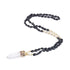 Collana in tormalina nera con ciondolo in cristallo di rocca - Amuleto protettivo - Clorophilla Shop
