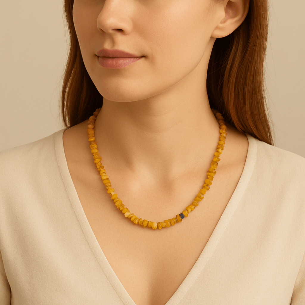 COLLANA SCAGLIE IN AMBRA - Talismano di protezione - Adulto e bambino - Clorophilla Shop