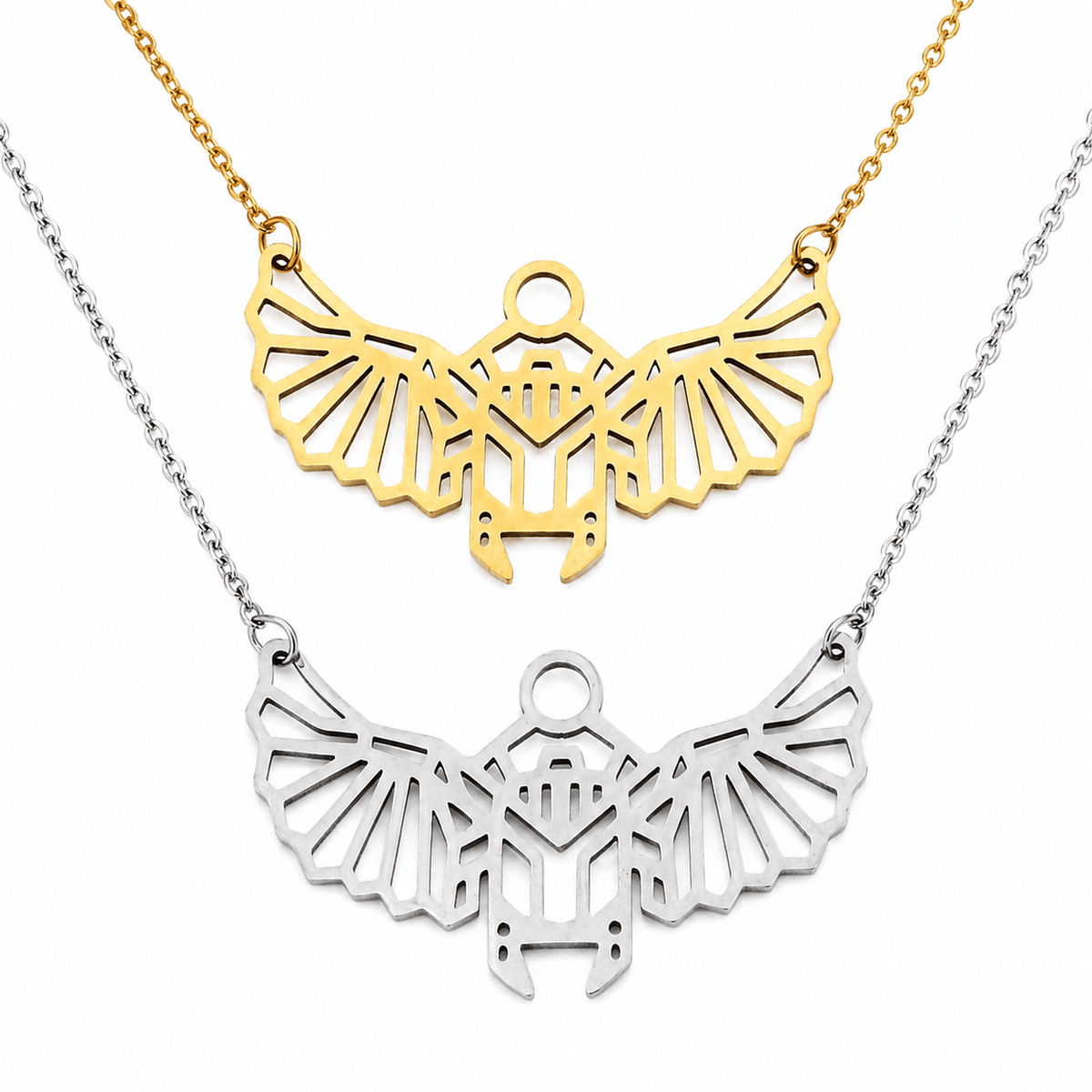 Collana Scarabeo in Acciaio Inossidabile 201 – protezione e trasformazione - Clorophilla Shop