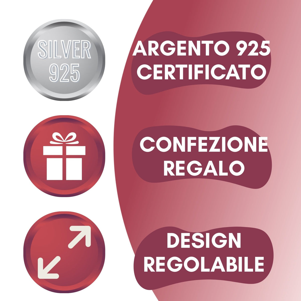 Coppia Anelli Filo Rosso del Destino - Fedine in argento 925 uomo e donna regolabili - Clorophilla Shop