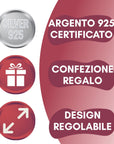 Coppia Anelli Filo Rosso del Destino - Fedine in argento 925 uomo e donna regolabili - Clorophilla Shop