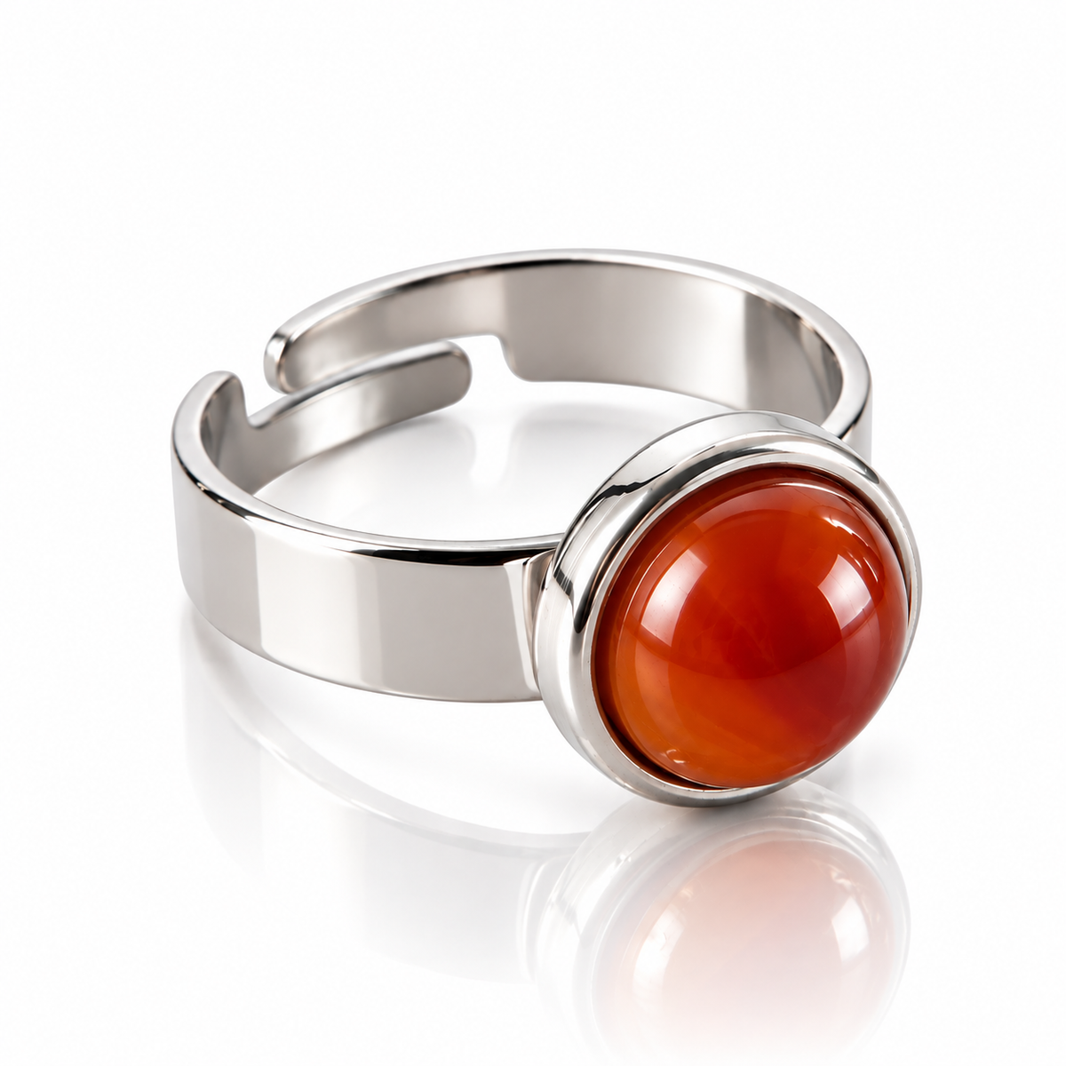 ANELLO MINIMAL CORNIOLA - acciaio inossidabile regolabile