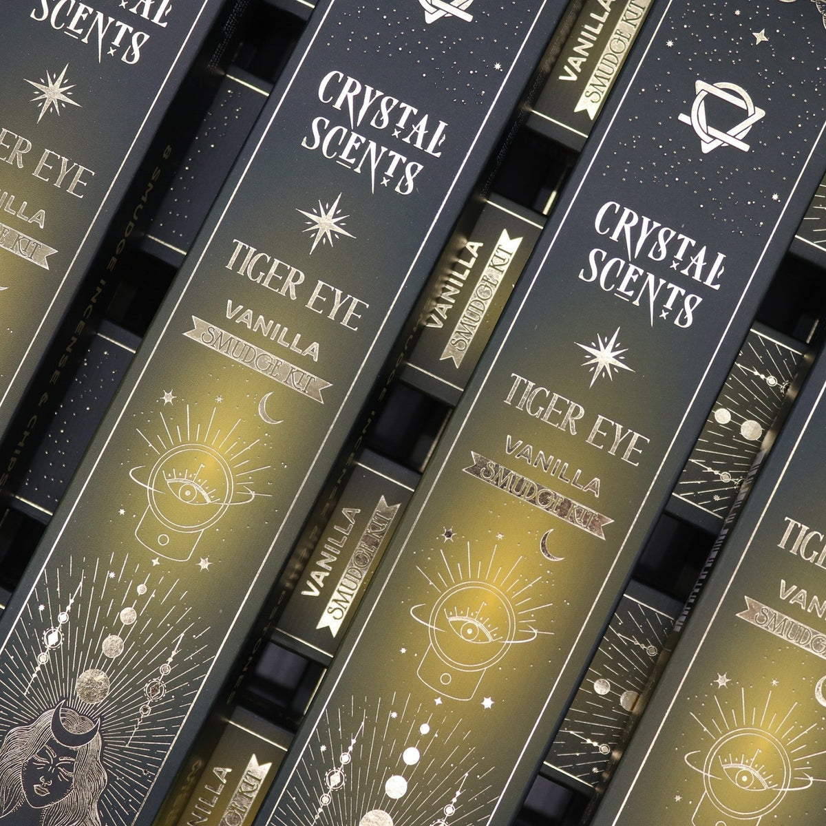 CRYSTAL SCENTS INCENSO IN BASTONCINI E CHIPS DI PIETRA NATURALE - Occhio di tigre - Clorophilla Shop